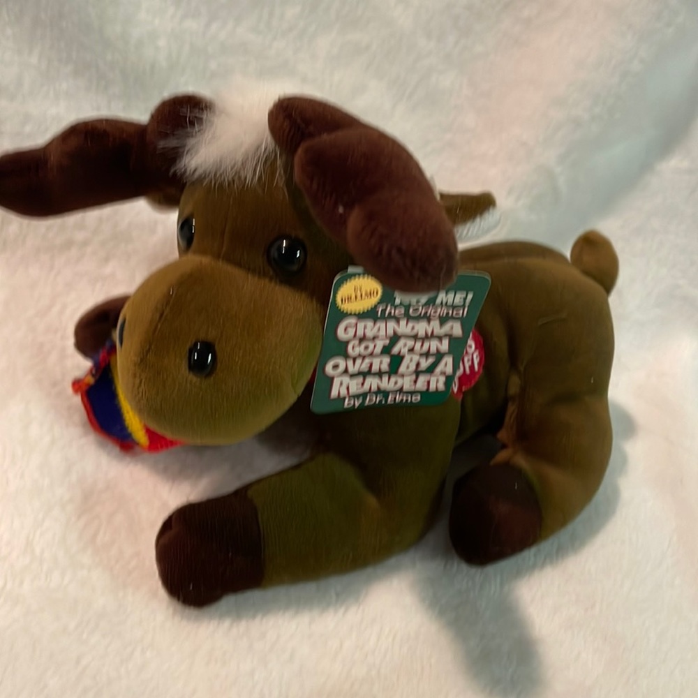 7” Dr. Elmo Collectible ReindeerPlush W/Original Tags! **Doesn’t Work. Cute!
